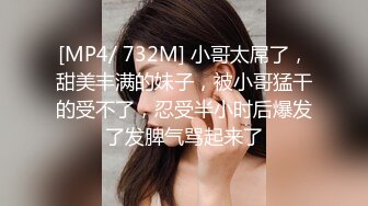 [MP4/ 732M] 小哥太屌了，甜美丰满的妹子，被小哥猛干的受不了，忍受半小时后爆发了发脾气骂起来了